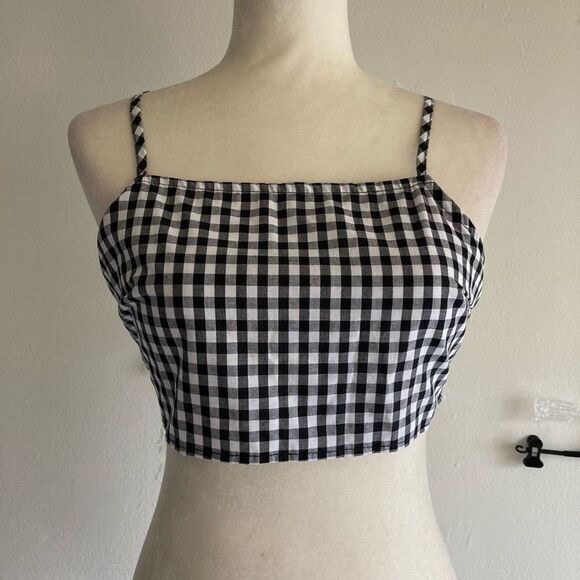 Large tie back crop top - Picture 1 of 3